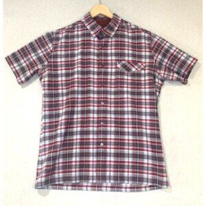 Kühl Men's Mountain Grown Plaid Short Sleeve Preppy Button-Up Shirt Large‎ Red